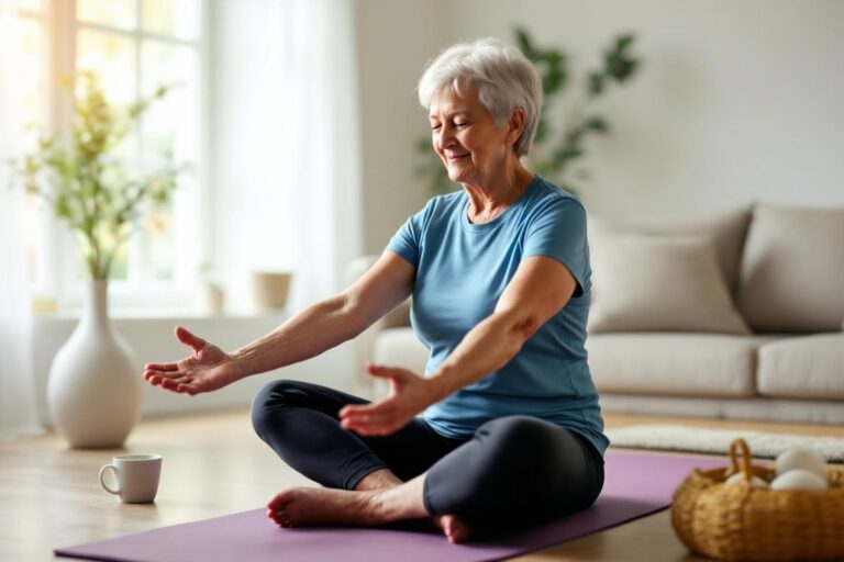 7 Exercices abdominaux doux pour seniors à la maison