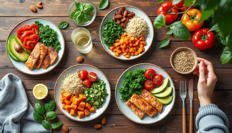 découvrez quatre menus gratuits spécialement conçus pour une sèche naturelle chez la femme, sans utiliser de compléments alimentaires, afin d'atteindre vos objectifs santé et forme en toute simplicité.