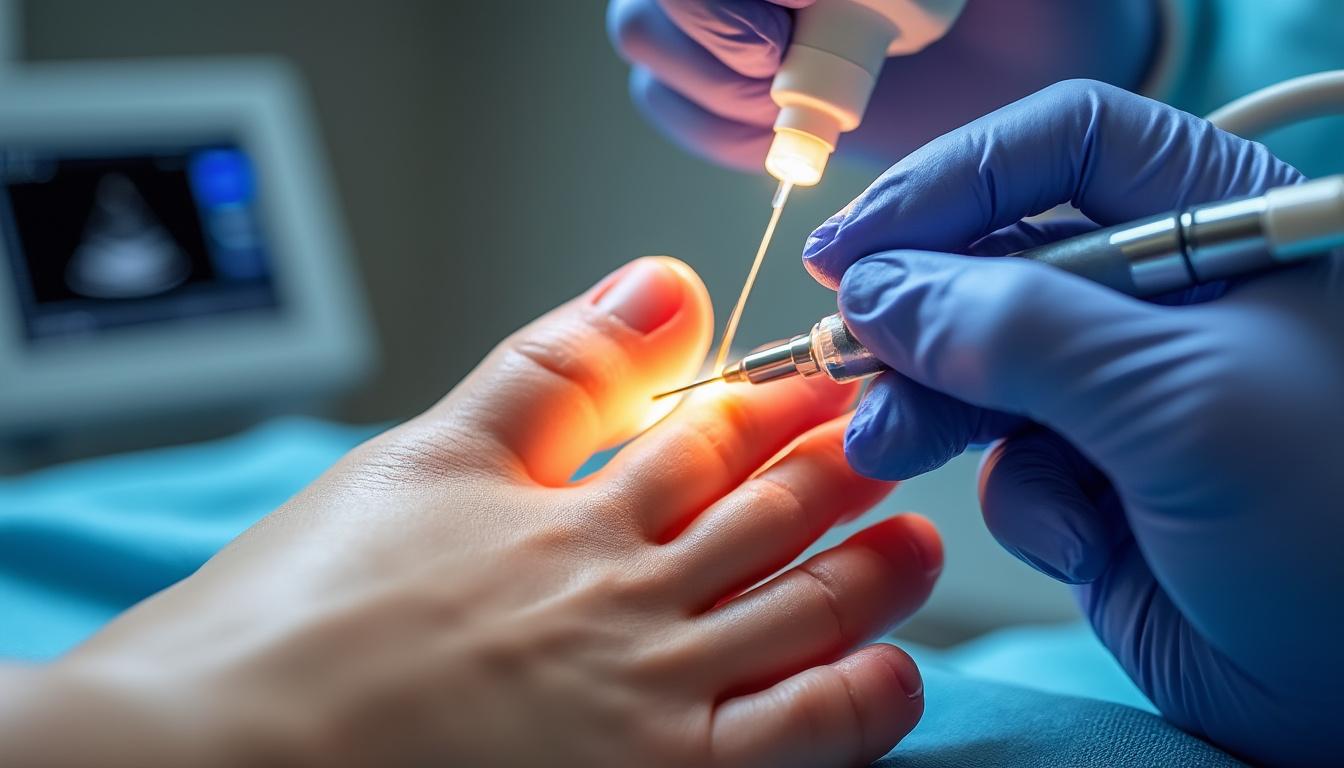 découvrez l'injection échoguidée de cortisone aux cliniques podimédic, une technique alliant précision et efficacité pour soulager vos douleurs avec un suivi personnalisé.