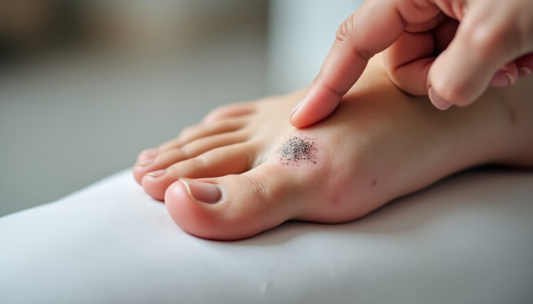 découvrez comment identifier une verrue plantaire grâce à notre guide pratique avec des conseils efficaces pour reconnaître et traiter cette affection commune des pieds.