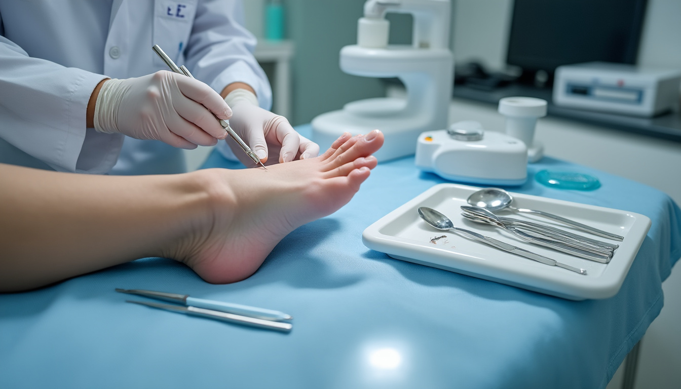 découvrez des soins spécialisés pour cors et callosités plantaires à montréal - anjou, avec un podiatre expert dédié à votre confort et santé des pieds.