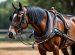 découvrez notre harnais de marathon spécialement conçu pour les chevaux de trait, alliant robustesse et performance pour des compétitions réussies.