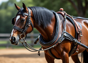 découvrez notre harnais de marathon spécialement conçu pour les chevaux de trait, alliant robustesse et performance pour des compétitions réussies.